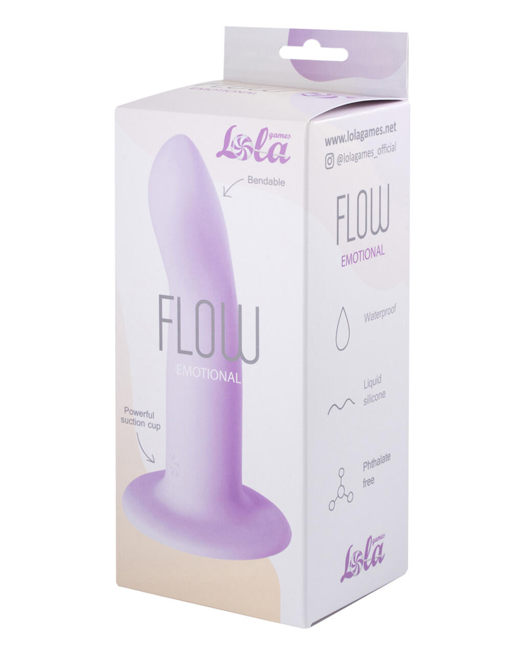 Фаллоимитатор Lola Games Flow Emotional 13 см, фиолетовый