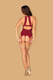 Корсеты Obsessive Ivetta corset, Бордовый, S/M