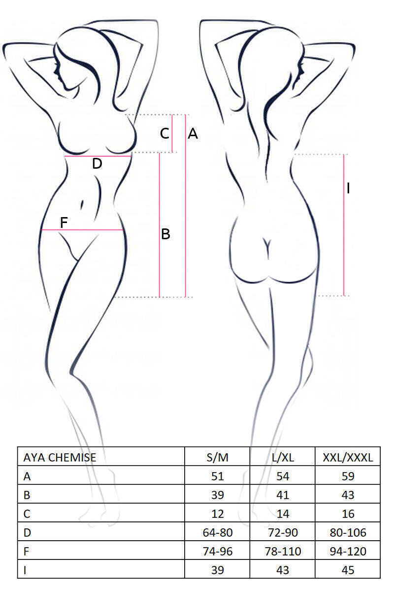 Сорочка AYA черная Avanua, S/M