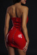 Платье лакированное Devil & Angel, красный, XS/S