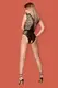 Боди Obsessive B 115 teddy, Чёрный, S/M/L