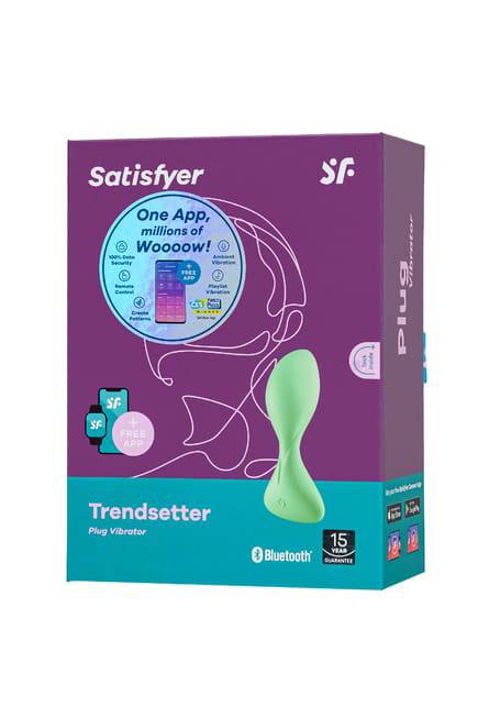 Анальная вибропробка Satisfyer Trendsetter, зелёная - фото 2