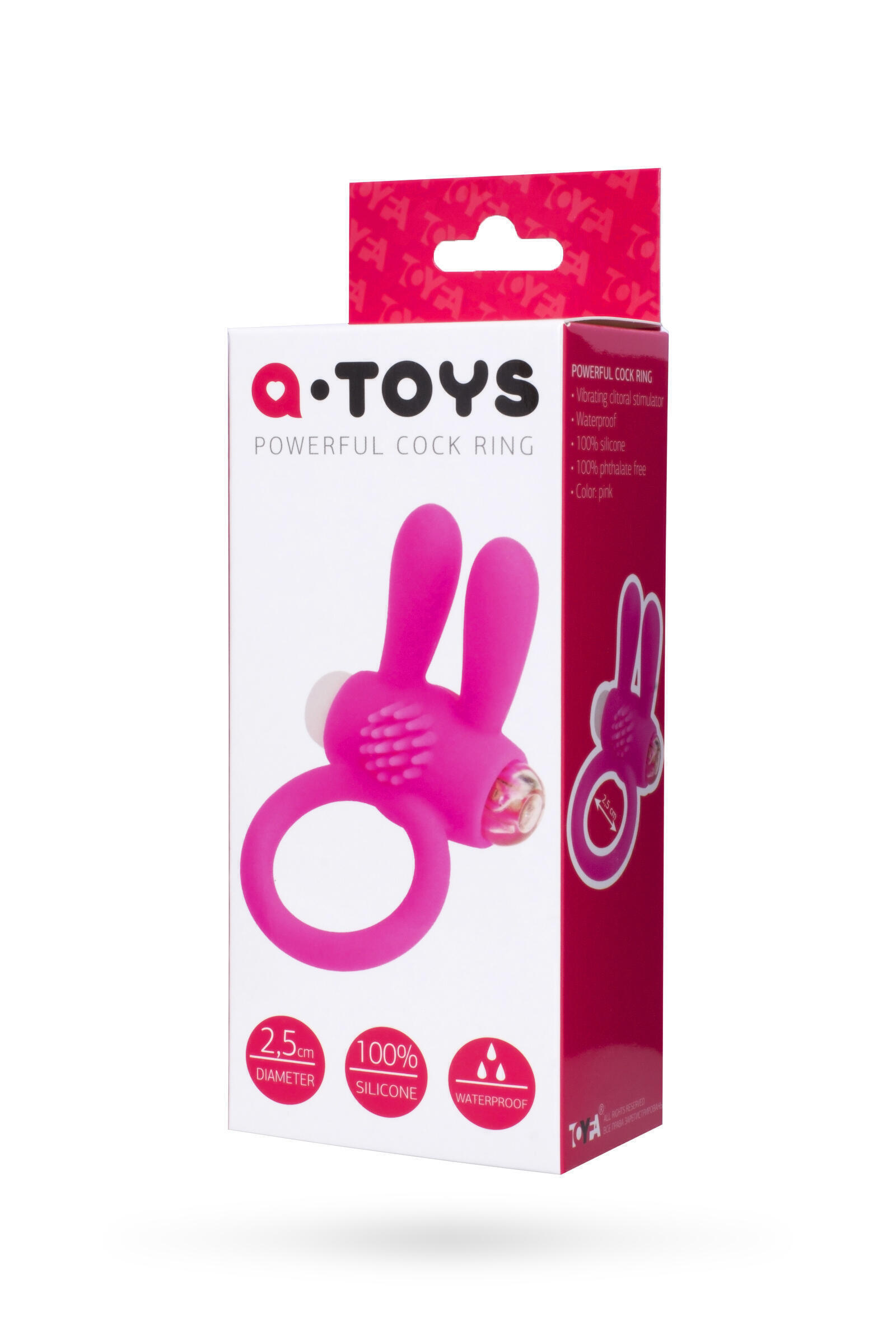 Виброкольцо Toyfa A-Toys, розовое