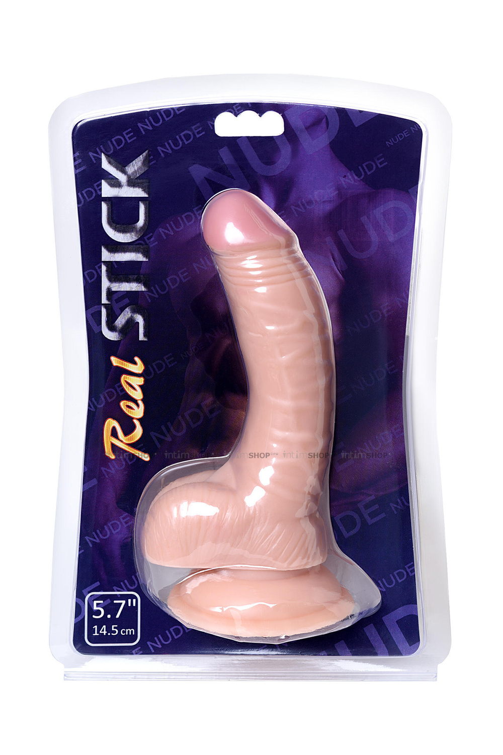 Реалистичный фаллоимитатор Toyfa RealStick Nude, телесный, 18 см