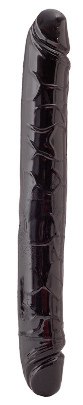Двусторонний фаллоимитатор Toyfa Black & Red 31 см, черный