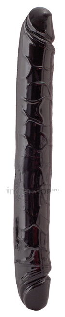 Двусторонний фаллоимитатор Toyfa Black & Red 31 см, черный - фото 4