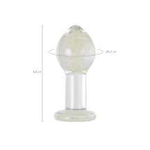 Анальная пробка Sexus Glass светящаяся в темноте, бесцветная