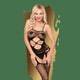Чулок на тело Penthouse Hot Nightfall, черный, XL
