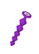 Анальная цепочка с кристаллом Lola Toys Emotions Chummy, фиолетовая с бесцветным кристаллом