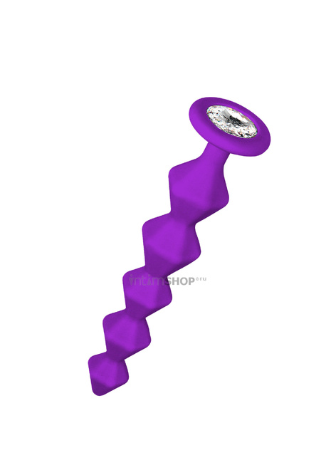 фото Анальная цепочка с кристаллом Lola Games Emotions Chummy, фиолетовый
