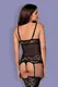 Корсеты Obsessive Letica corset, Чёрный, S/M