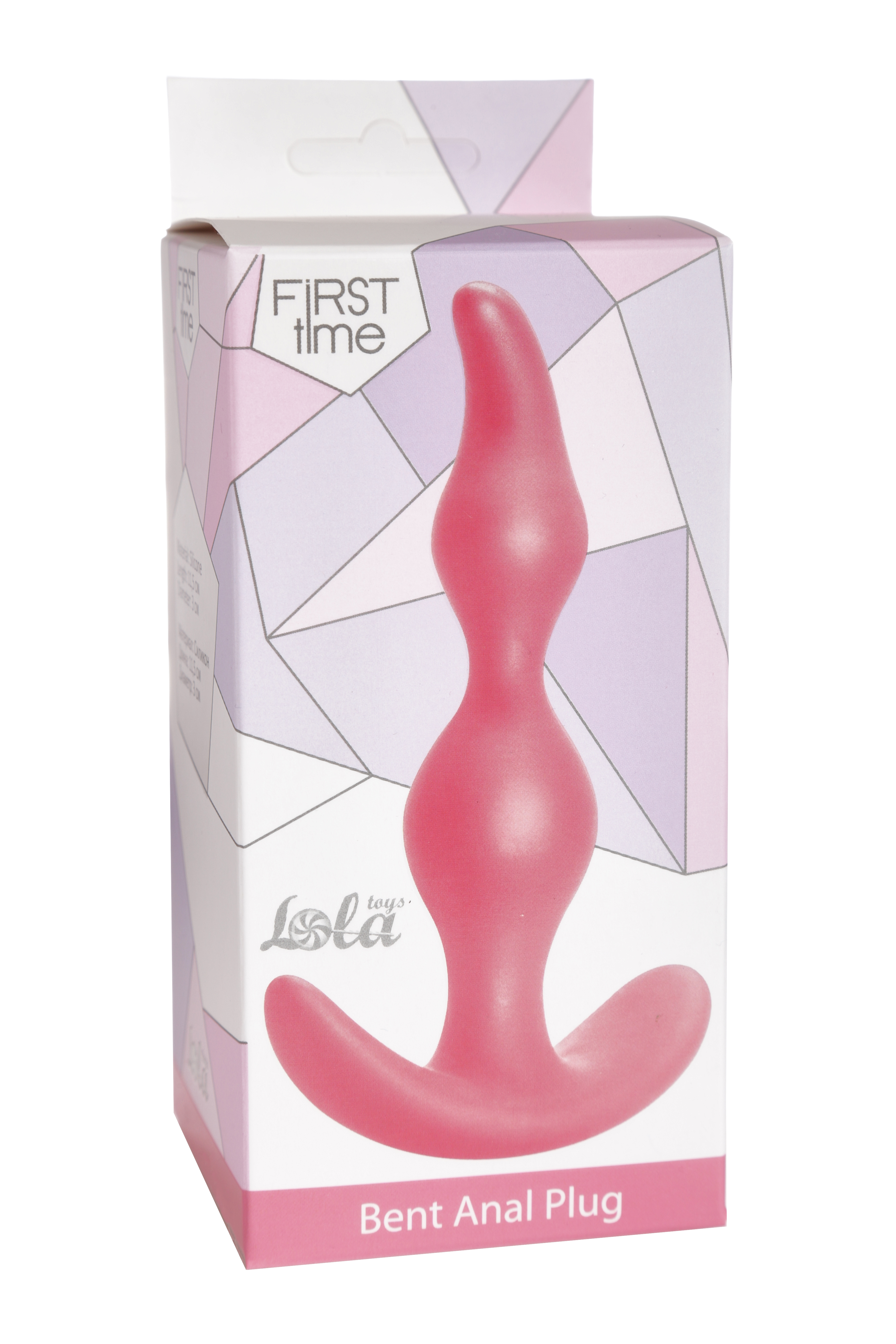 Анальная пробка Lola Toys First Time Bent Anal Plug, розовая