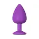 Анальная пробка Lola Games Emotions Cutie Large, фиолетовая с голубым стразом