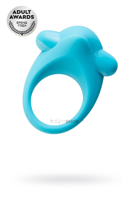 фото Эрекционное кольцо Toyfa A-Toys с вибростимуляцией, голубое