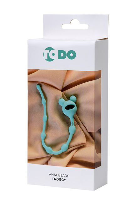 Анальная цепочка Toyfa ToDo Froggy, бирюзовый от IntimShop
