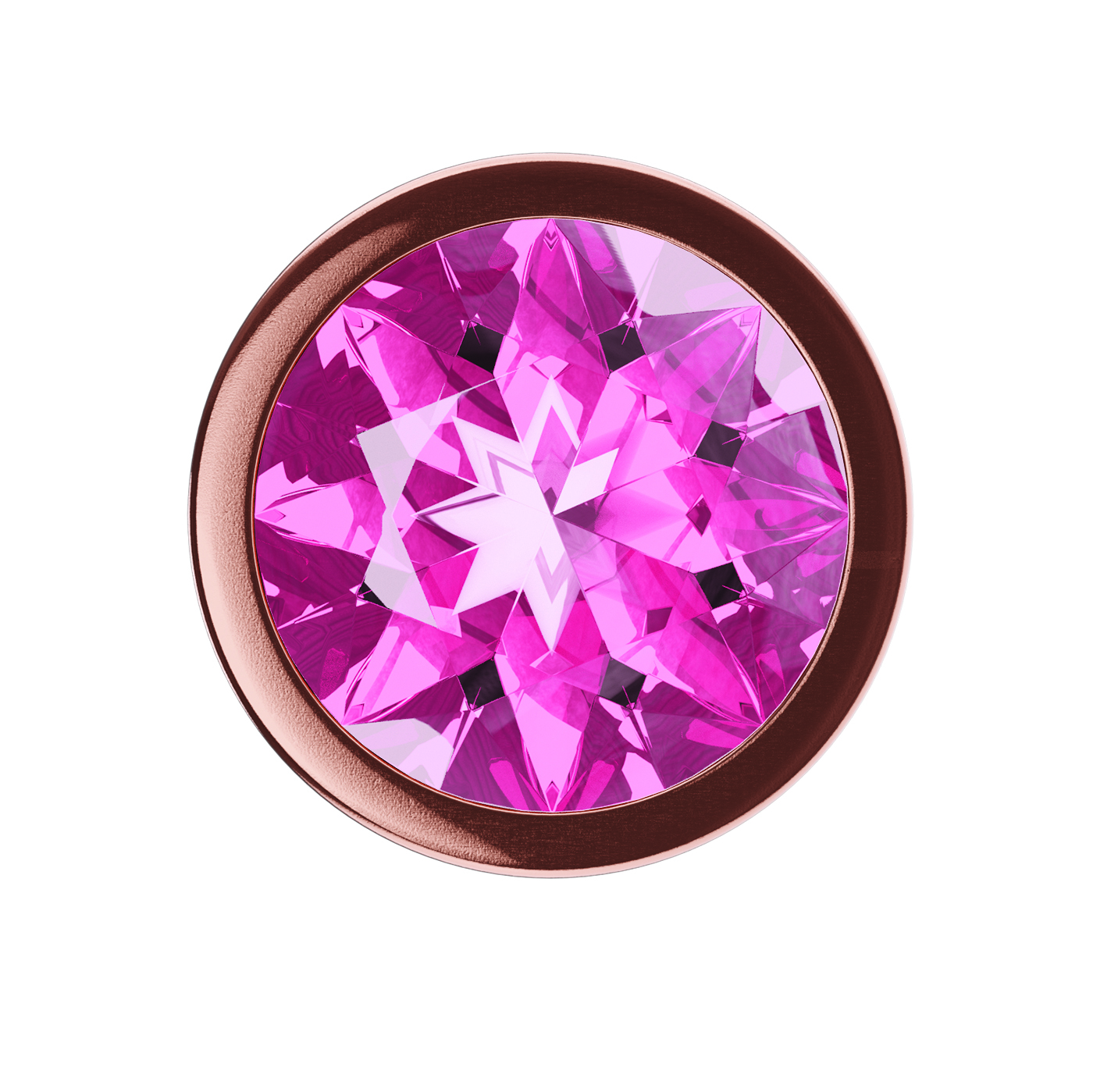 Анальная пробка Lola Games Shine Small, розовое золото с розовым кристаллом