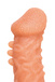 Насадка Kokos Cock Sleeve S с подхватом мошонки и дополнительной стимуляцией, телесная