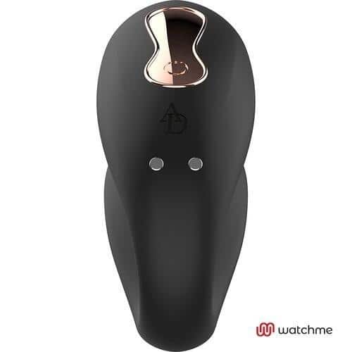 Вибратор для пар DreamLove Anne's Desire Dual Pleasure Watchme с золотистым браслетом ДУ, черный от IntimShop