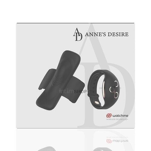 Вибратор в трусики DreamLove Anne's Desire Watchme с золотистым браслетом ДУ, черный от IntimShop