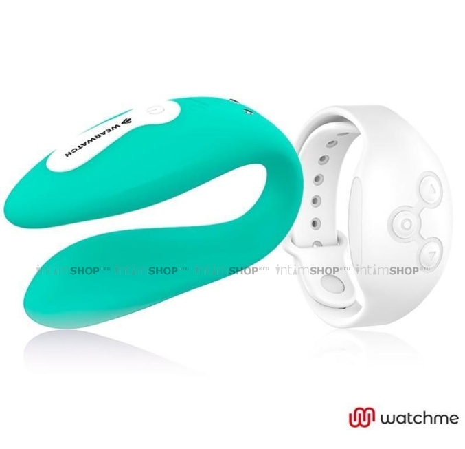 

Вибратор для пар DreamLove Wearwatch Dual Pleasure Watchme с белым браслетом ДУ, зеленый