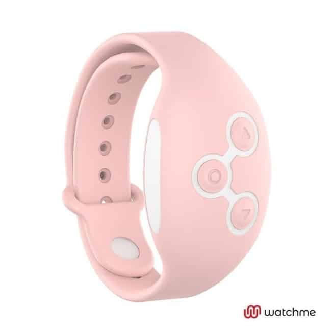 Вибратор для пар DreamLove Wearwatch Dual Pleasure Watchme с розовым браслетом ДУ, фуксия от IntimShop