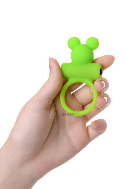 Виброкольцо на пенис Toyfa A-Toys, 8 см, зеленый - фото 5
