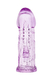 Насадка на член с шипиками и отростком для стимуляции клитора Toyfa, фиолетовая