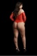 Боди Le Desir Wonder Rhinestone Bodysuit, красный, Plus size