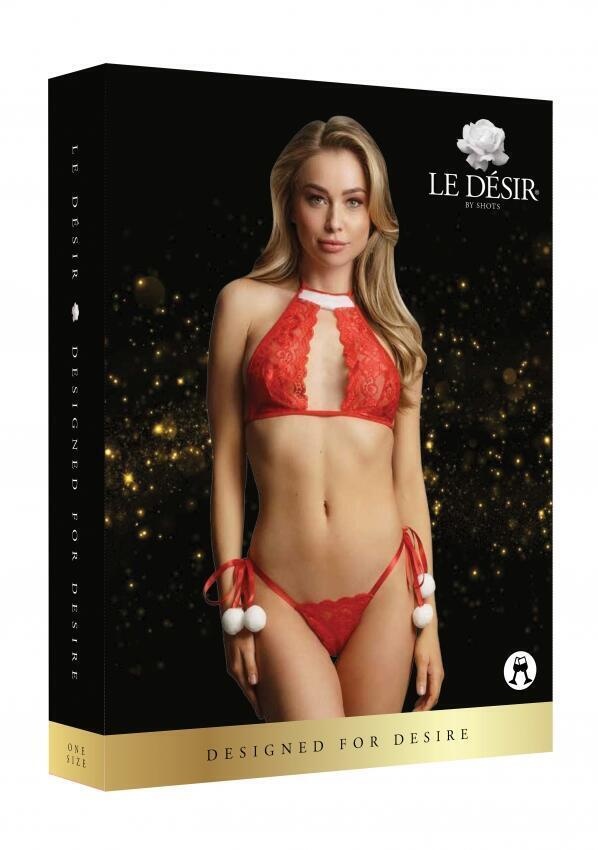 Комплект эротического белья Le Desir Snow Angel Lace Lingerie, красный