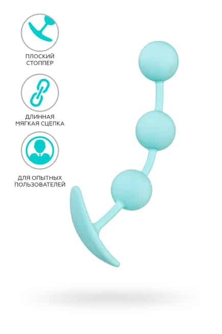 Анальные шарики ToDo by Toyfa Triplex, бирюзовые - фото 2
