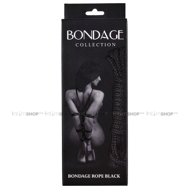Веревка Bondage Collection Lola Toys, черная, 9 м от IntimShop