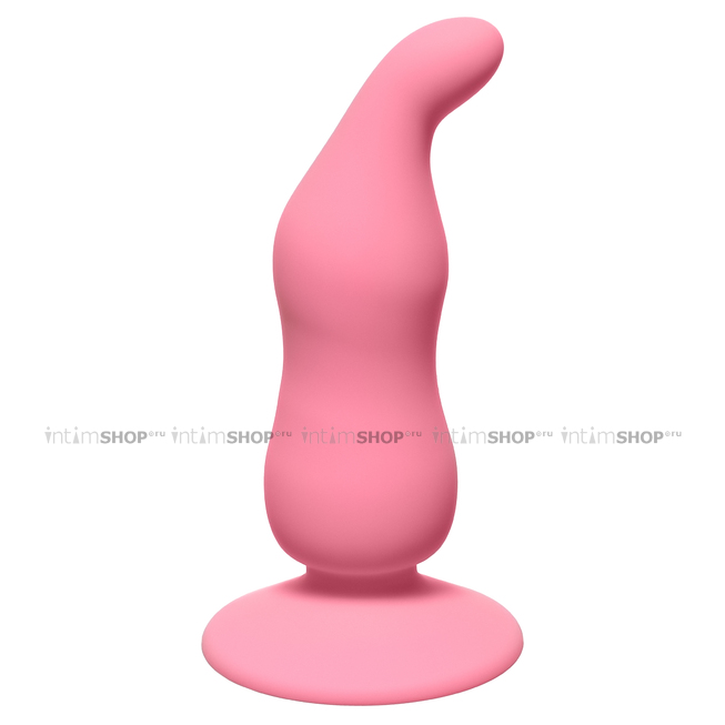 Анальная пробка Lola Toys First Time Waved Anal Plug, розовая