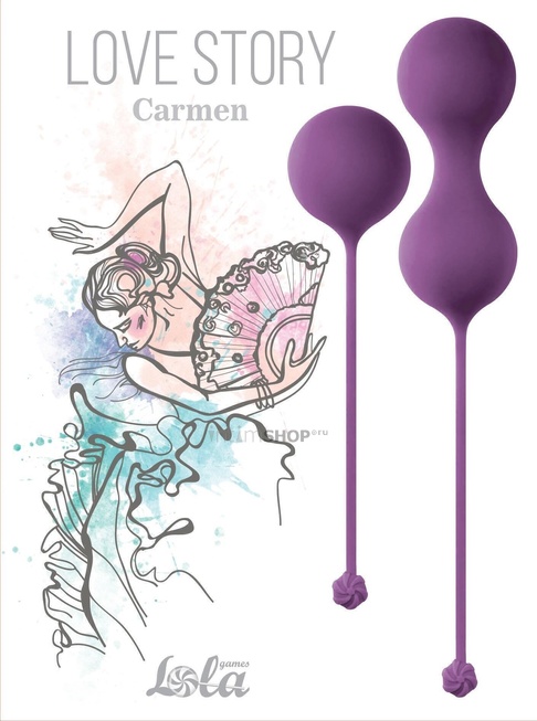 Набор вагинальных шариков Love Story Carmen Lavender Sunset фиолетовый