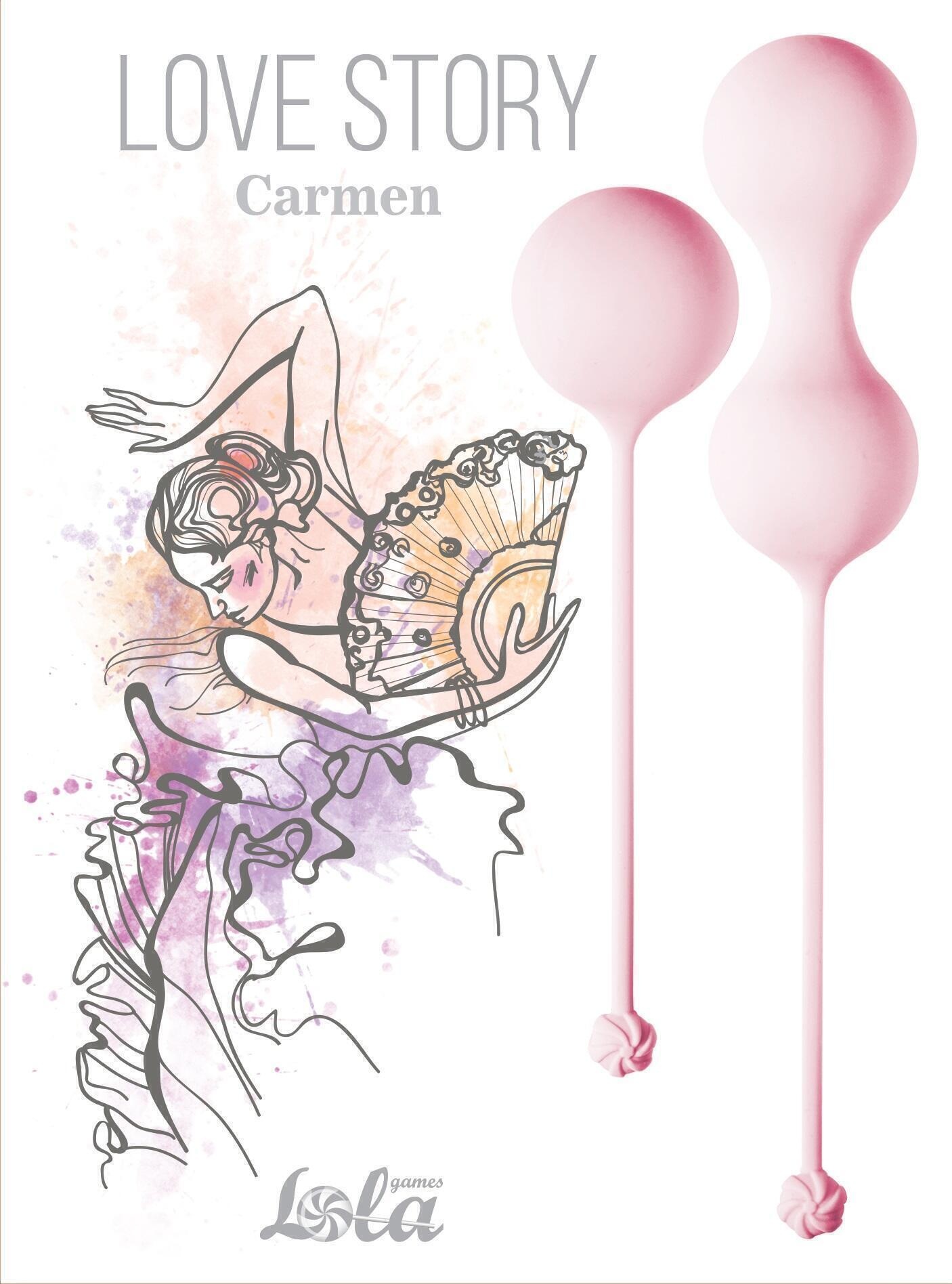 Набор вагинальных шариков Love Story Carmen Lavender Sunset, розовый
