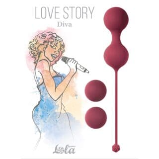 Набор вагинальных шариков Lola Games Love Story Diva, бордовый