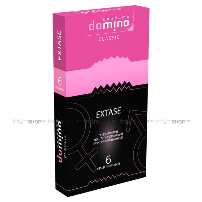 

Презервативы с точечной и рифленой поверхностью Domino Classic Extase, 6 шт