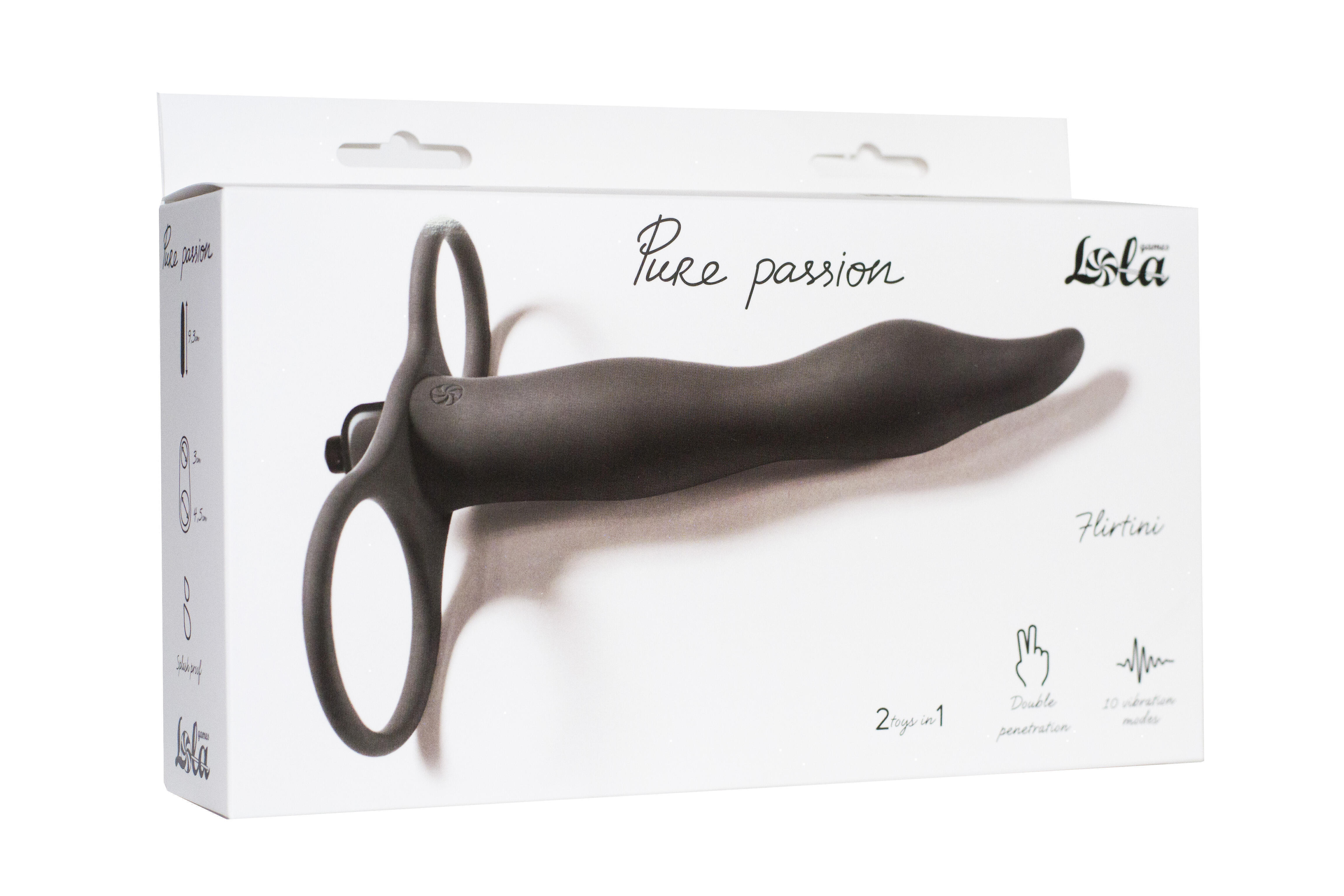 Вибронасадка для двойного проникновения Lola Games Pure Passion Flirtini, чёрная
