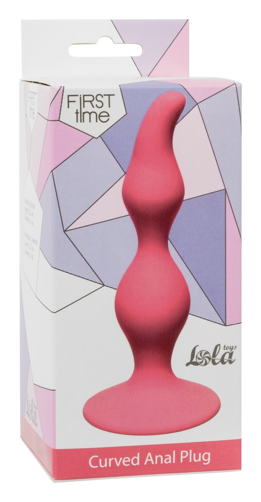 Анальная пробка Lola Toys First Time Curved Anal Plug, розовая