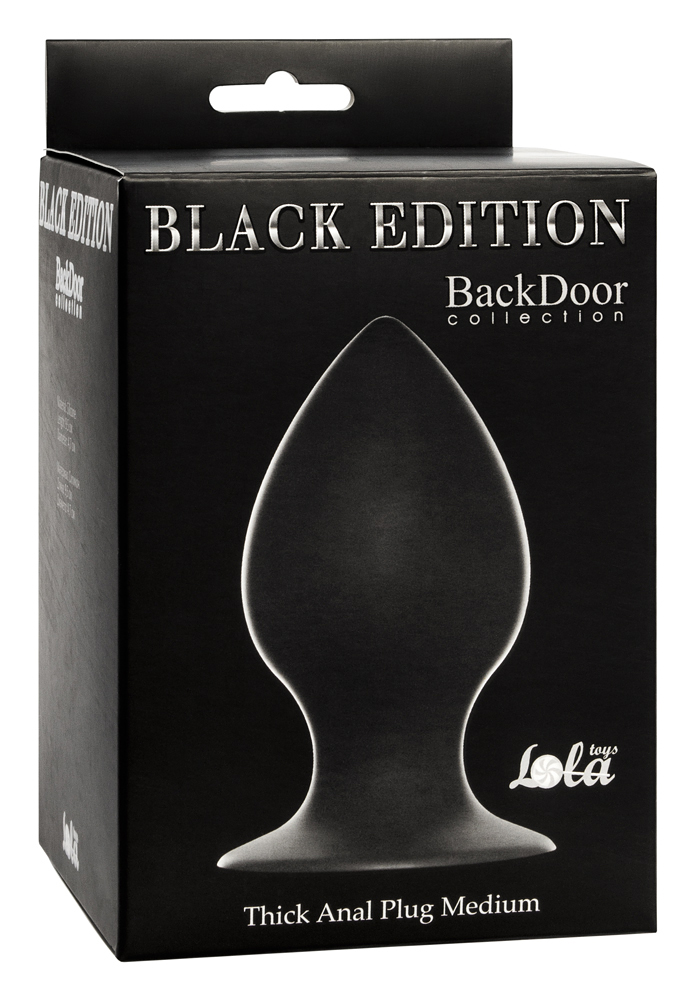 Анальная пробка Lola Games Back Door Black Edition Thick Medium, чёрная