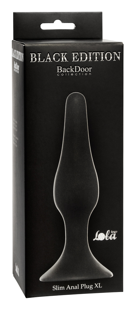 Анальная пробка Lola Games Back Door Slim Anal Plug XL, чёрная