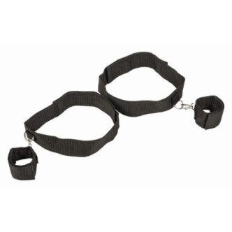 Набор для фиксации рук и бедер Lola Toys Bondage Collection Thigh and Wrist Cuffs, черный