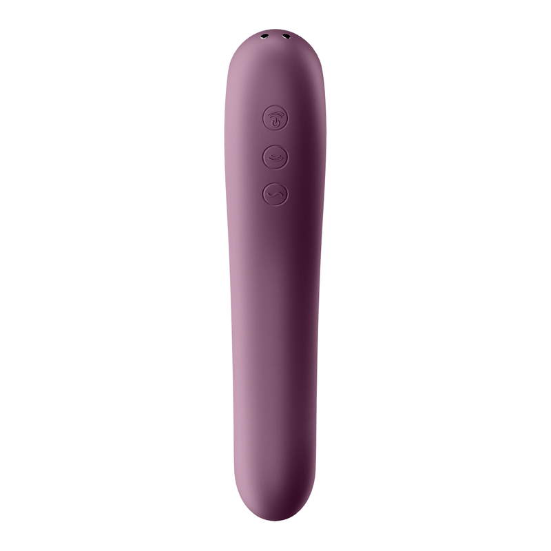 Клиторальный стимулятор+вибратор 2 в 1 Satisfyer Dual Kiss, фиолетовый