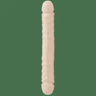 Двусторонний фаллоимитатор с фиксацией формы Doc Johnson Jr. Veined Double Header Bender 30.5 см, телесный