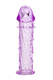 Насадка на член с усиками и реалистичным рельефом Toyfa, фиолетовая