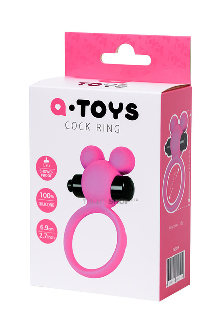 Виброкольцо на пенис Toyfa A-Toys, 7 см, розовый - фото 2