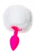 Анальная пробка с хвостом Toyfa ToDo Sweet bunny, розово-белый