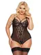 Боди SoftLine Collection Amanda, черый, XL