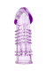 Насадка на член с шипиками и отростком для стимуляции клитора Toyfa, фиолетовая