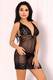 Сорочка LivCo Corsetti Fashion LC 90572 Comiran koszula Black, Чёрный, S/M