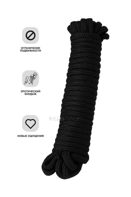 Веревка для бондажа Штучки-дрючки 10 м, черный от IntimShop